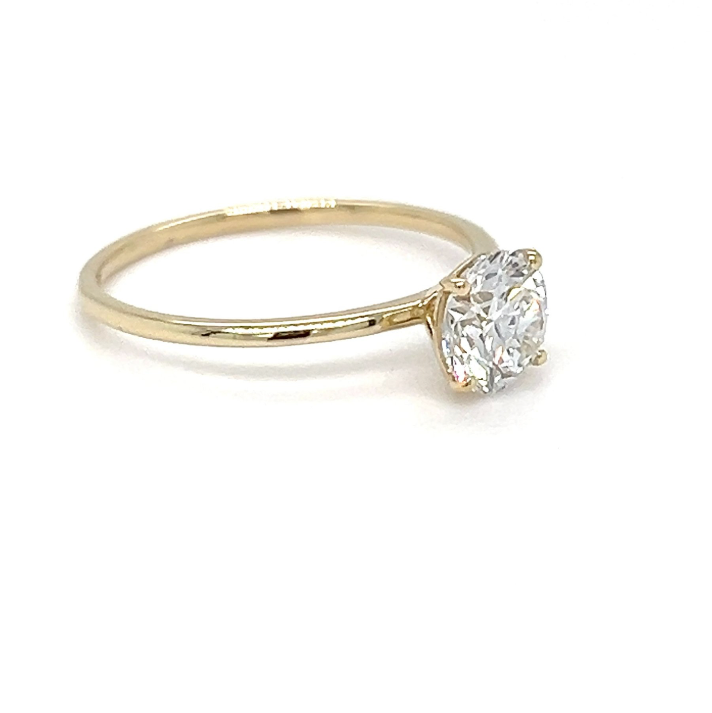 1,00 ct Solitärring mit rundem Diamanten in Gelbgoldfassung / Spezialanfertigung (Lieferzeit: 4 Wochen)