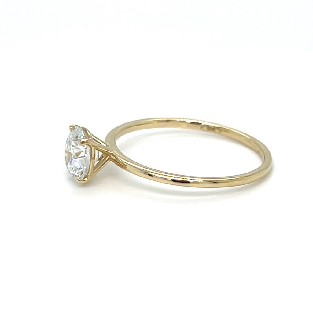 1,00 ct Solitärring mit rundem Diamanten in Gelbgoldfassung / Spezialanfertigung (Lieferzeit: 4 Wochen)