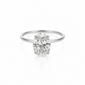 2.00 ct Oval Diamantring in Solitär Weißgold Fassung / Spezialanfertigung (Lieferzeit: 4 Wochen)