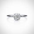 1,00 ct Solitärring mit rundem Diamanten in Weißgoldfassung / Spezialanfertigung (Lieferzeit: 4 Wochen)