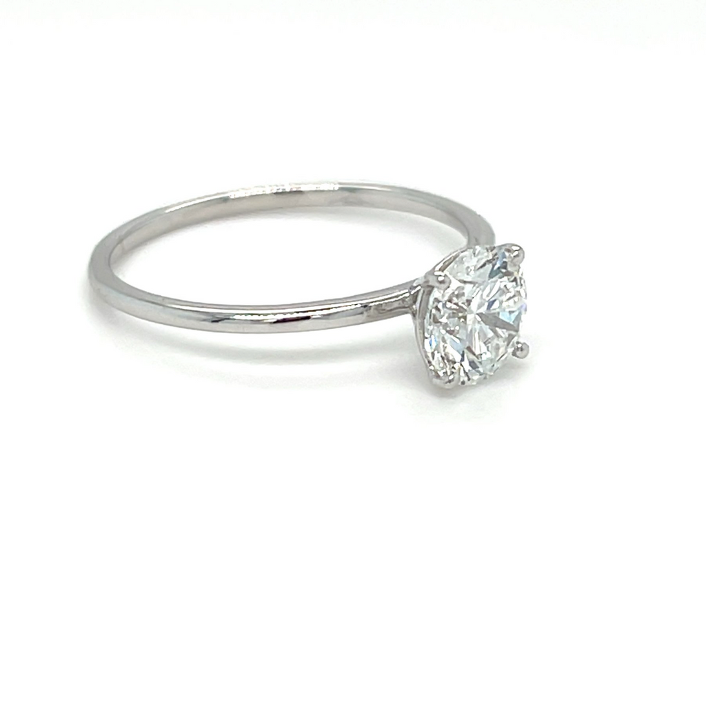 1,00 ct Solitärring mit rundem Diamanten in Weißgoldfassung / Spezialanfertigung (Lieferzeit: 4 Wochen)