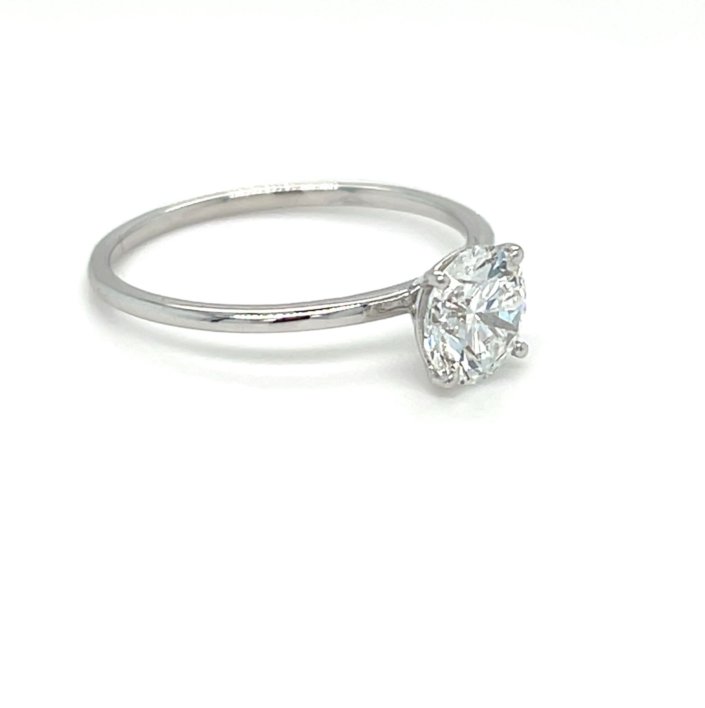 1,00 ct Solitärring mit rundem Diamanten in Weißgoldfassung / Spezialanfertigung (Lieferzeit: 4 Wochen)