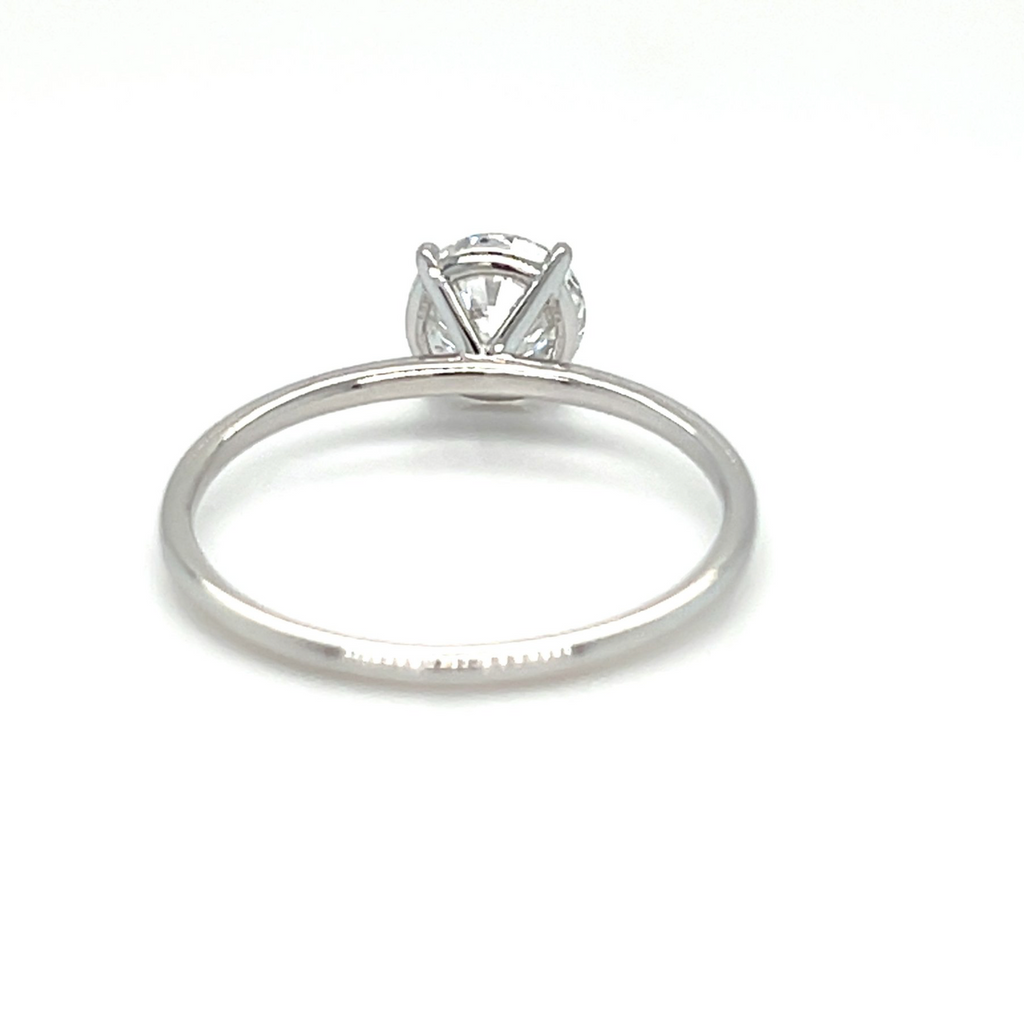 1,00 ct Solitärring mit rundem Diamanten in Weißgoldfassung / Spezialanfertigung (Lieferzeit: 4 Wochen)