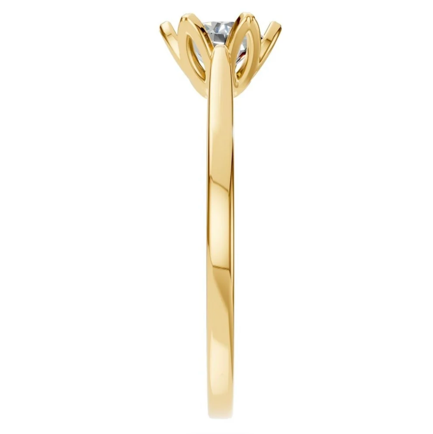 Natürlicher Diamant / Antragsring / 0,5 ct - Floral / Gelb- und Weißgold