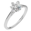 Natürlicher Diamant / Antragsring / 0,5 ct - Floral / Gelb- und Weißgold
