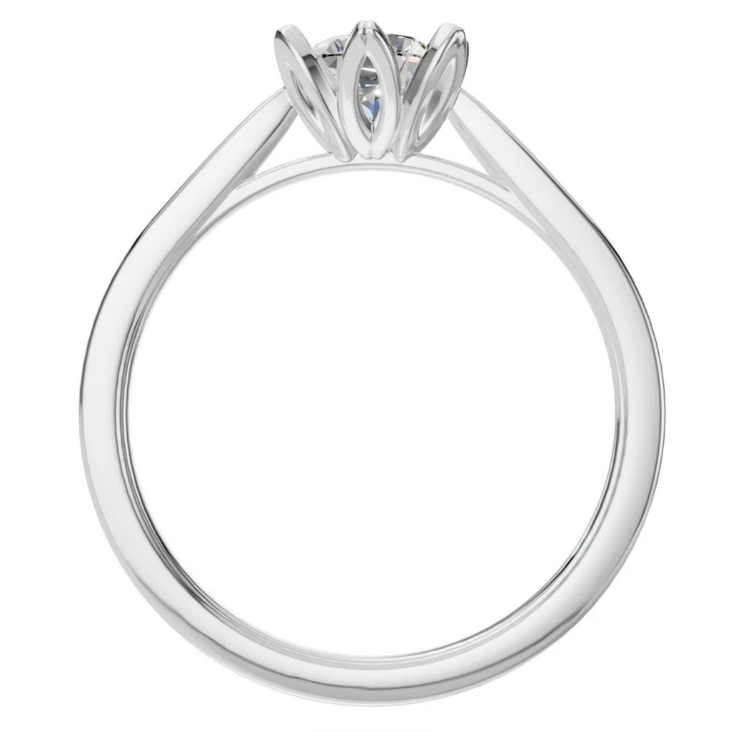 Natürlicher Diamant / Antragsring / 0,5 ct - Floral / Gelb- und Weißgold
