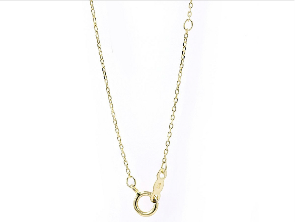 Halskette mit Anhänger – 14 Karat Gelbgold mit 0,05 ct Diamanten (natürlich)