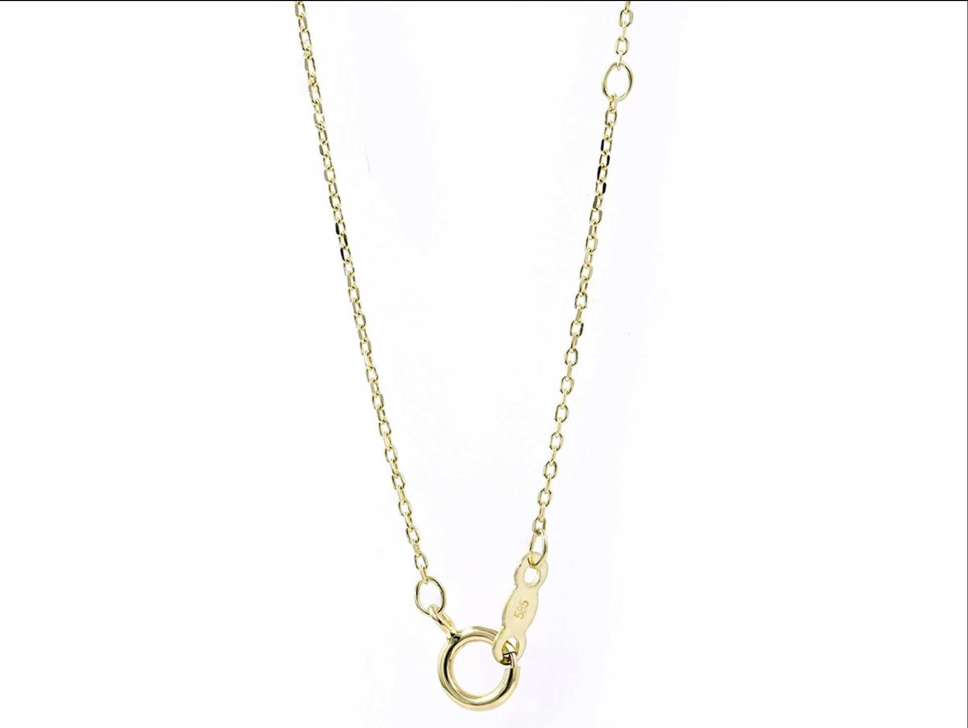 Halskette mit Anhänger – 14 Karat Gelbgold mit 0,05 ct Diamanten (natürlich)