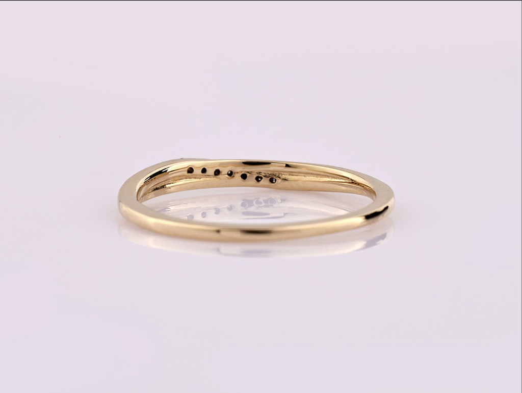 Ring – 14 Karat Gelbgold mit 0,03 ct Diamanten (natürlich)