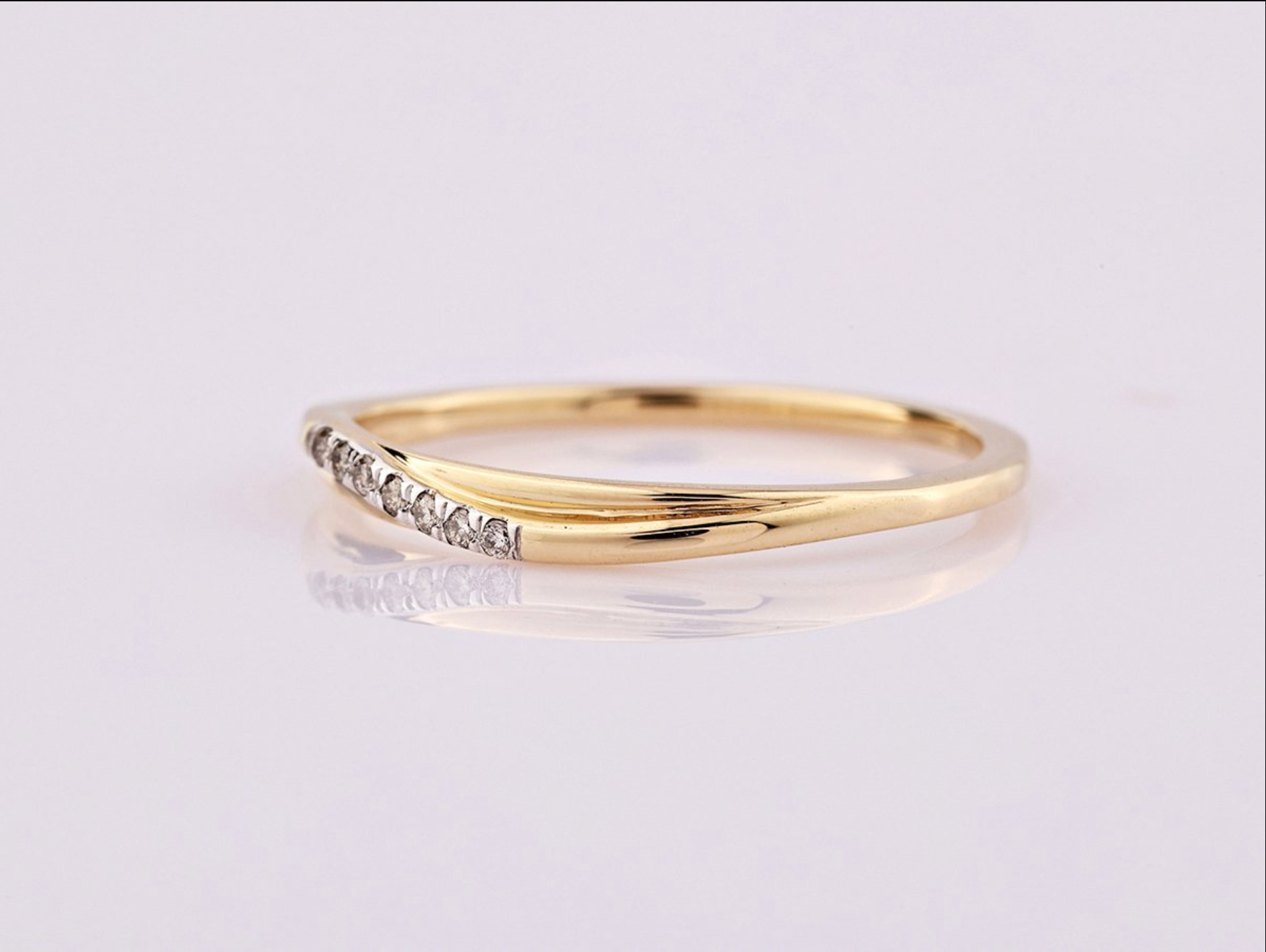 Ring – 14 Karat Gelbgold mit 0,03 ct Diamanten (natürlich)
