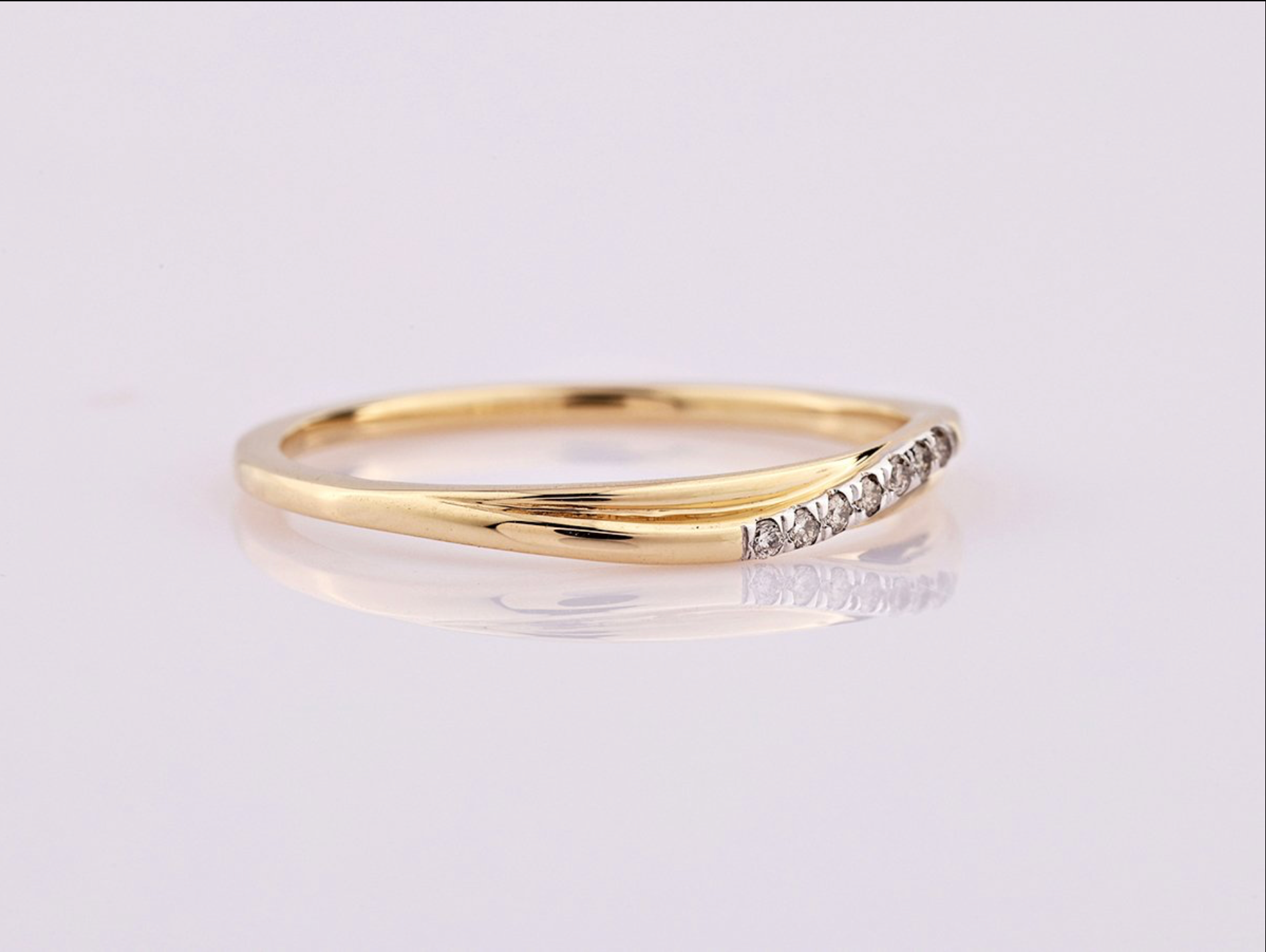 Ring – 14 Karat Gelbgold mit 0,03 ct Diamanten (natürlich)