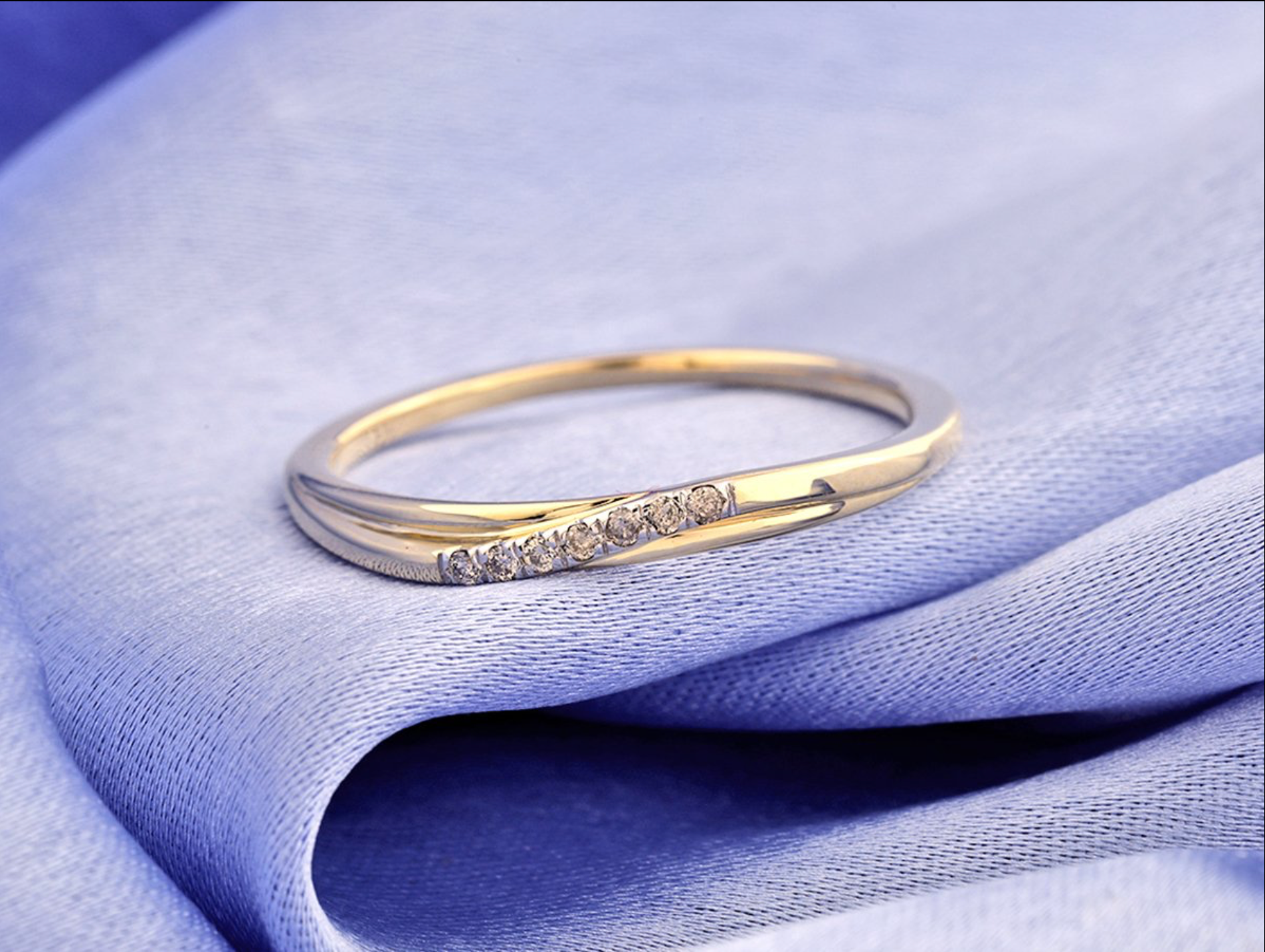 Ring – 14 Karat Gelbgold mit 0,03 ct Diamanten (natürlich)