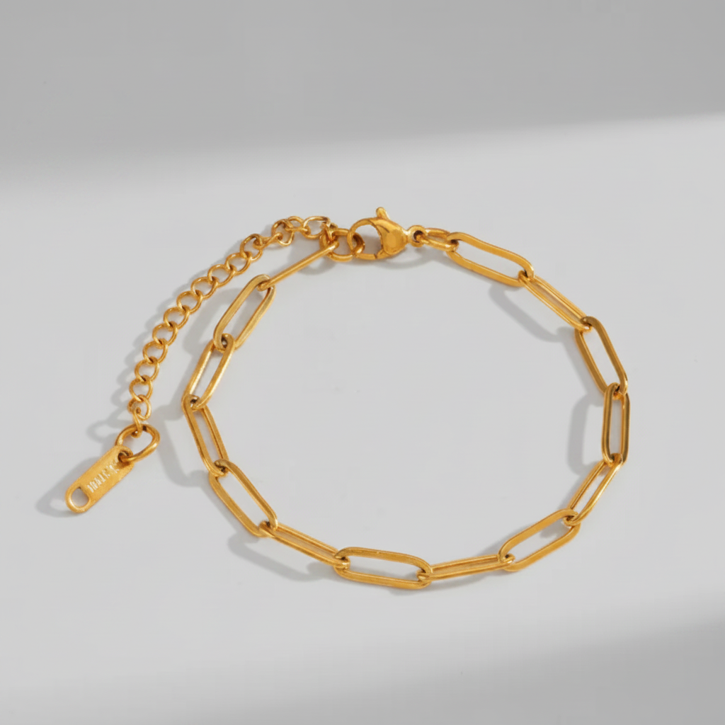 Armband aus Edelstahl - Goldoptik - Ankerkette