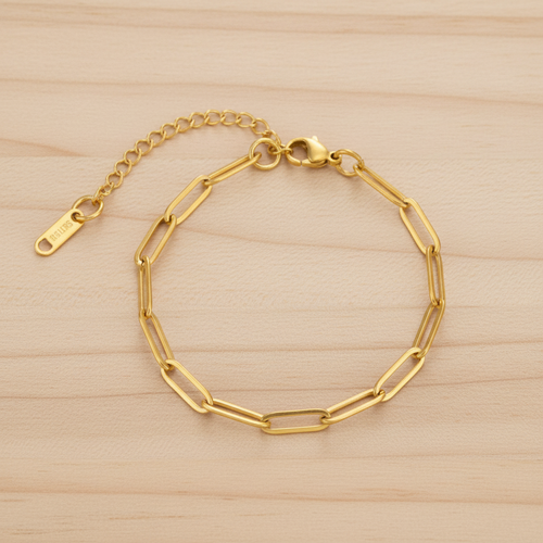 Armband aus Edelstahl - Goldoptik - Ankerkette