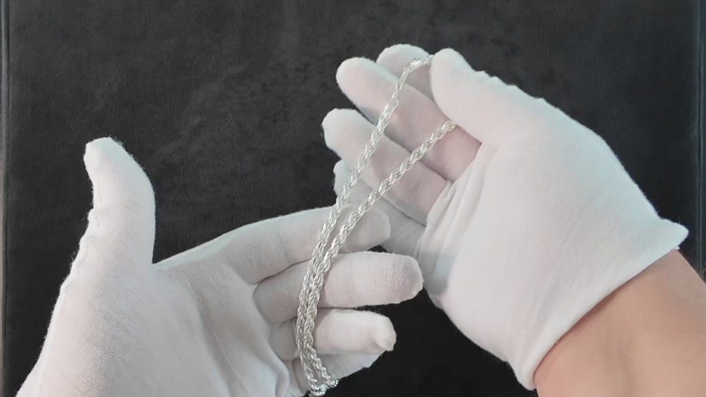 Massive Kordellkette - 925er Silber, 55 cm und 39 Gramm