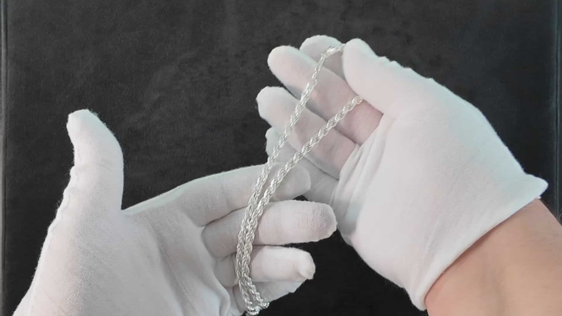 Massive Kordellkette - 925er Silber, 55 cm und 39 Gramm